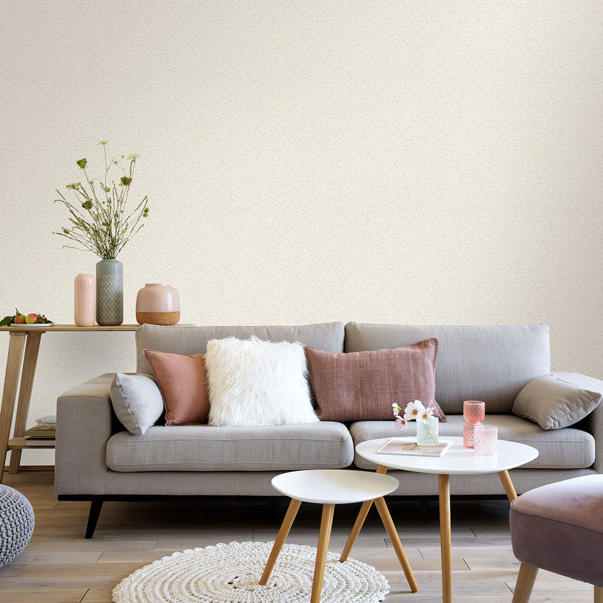 Тапет Лято мазилка крем брокат