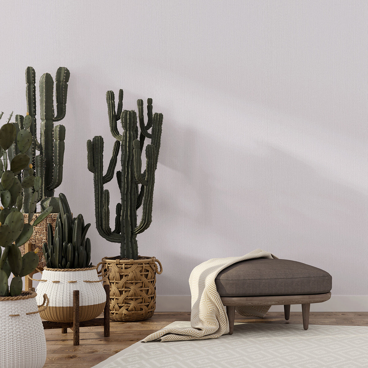 Тапет Пролет намачкан плат сиво