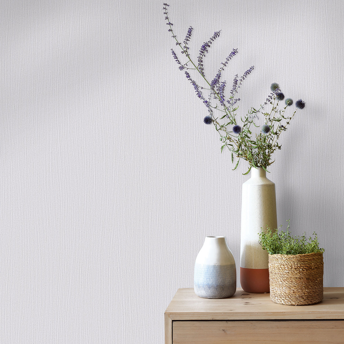 Тапет Пролет намачкан плат сиво