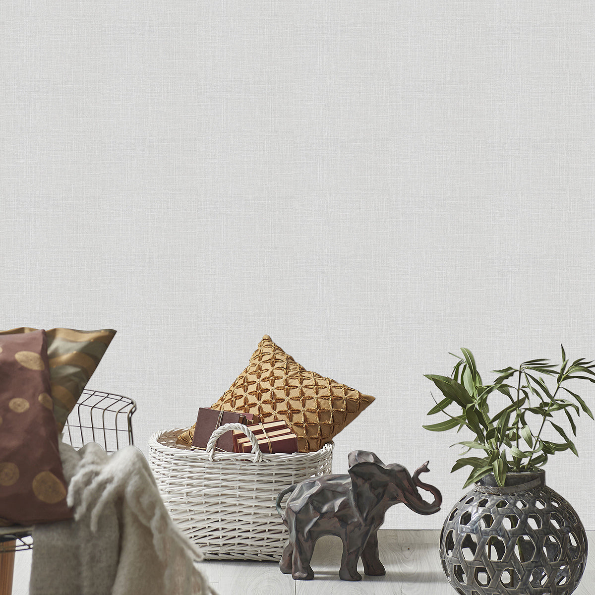 Тапет Пролет текстил сиво