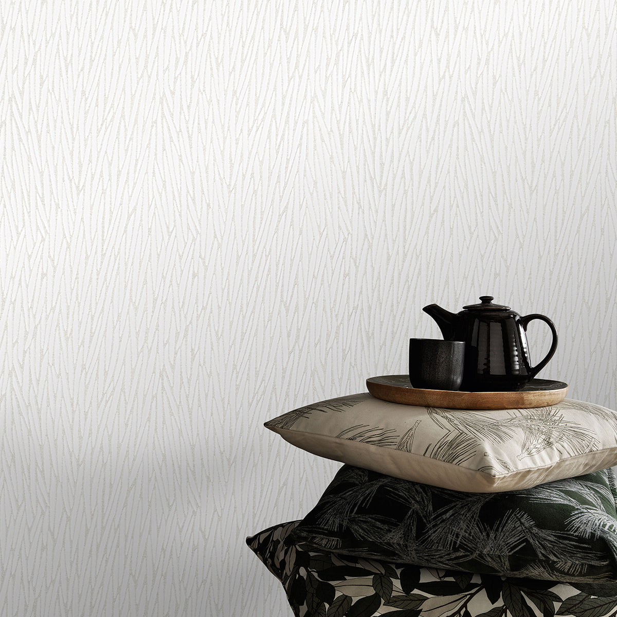 Тапет Лято блестящи линии бяло