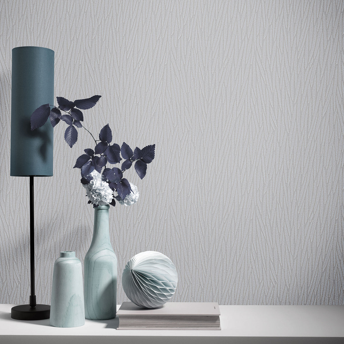 Тапет Лято блестящи линии сиво