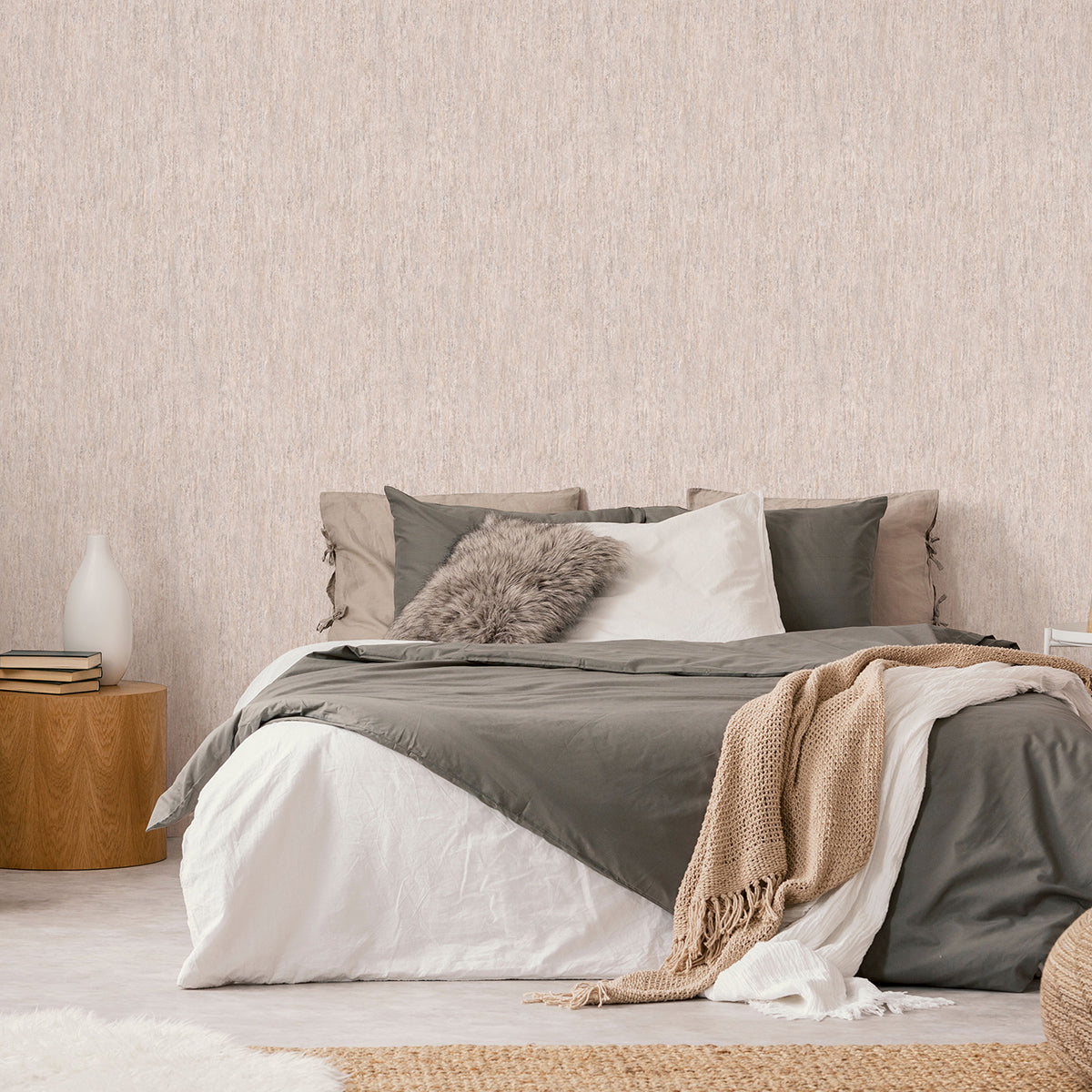 Тапет Лято камък беж-розов