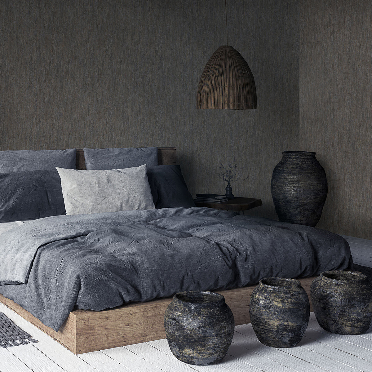 Тапет Лято камък черно