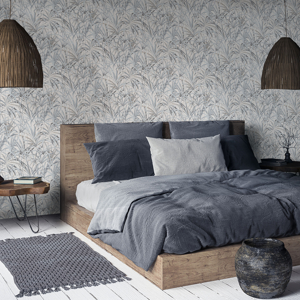 ТАПЕТ ПРОЛЕТ ЛИСТА СИВО