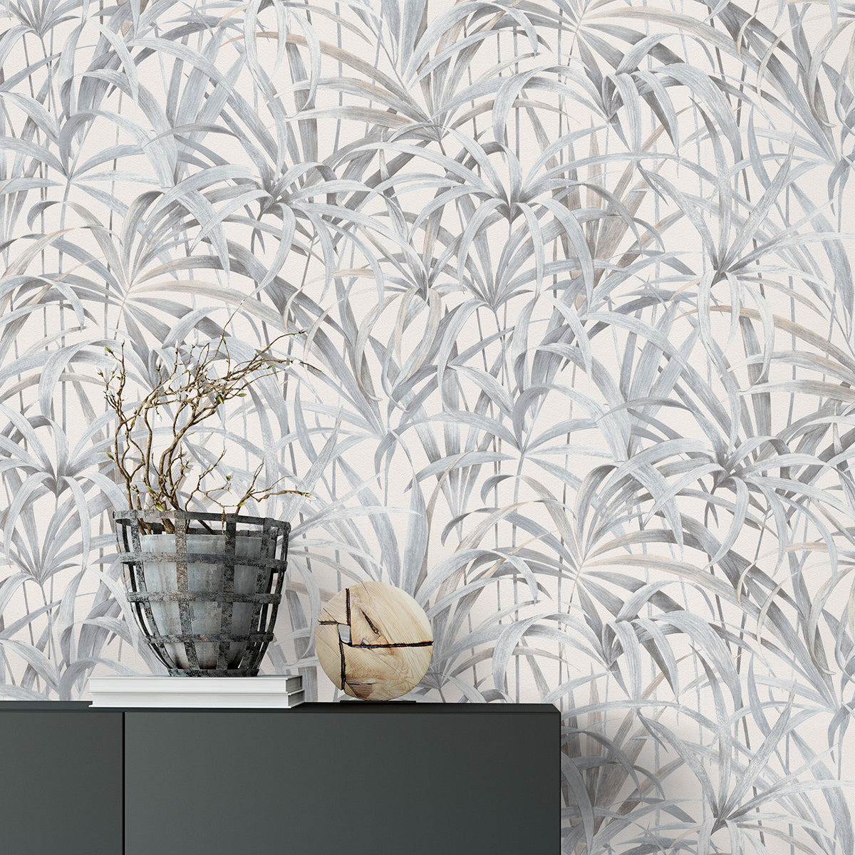 ТАПЕТ ПРОЛЕТ ЛИСТА СИВО