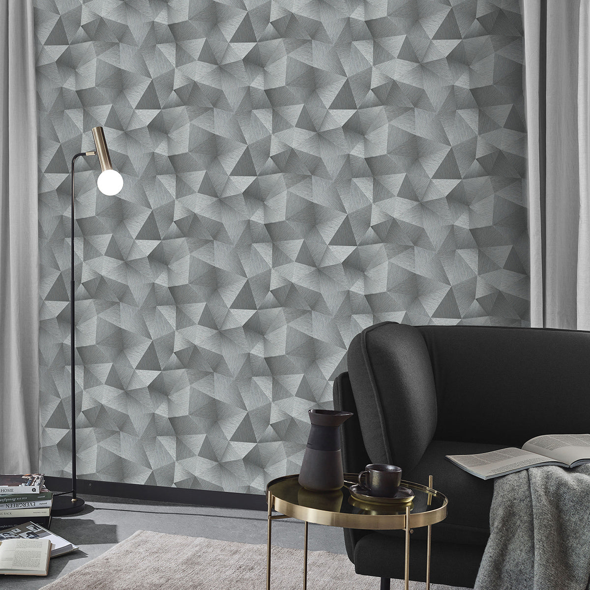 ТАПЕТ ПРОЛЕТ 3D ДИАМАНТ СРЕБРО