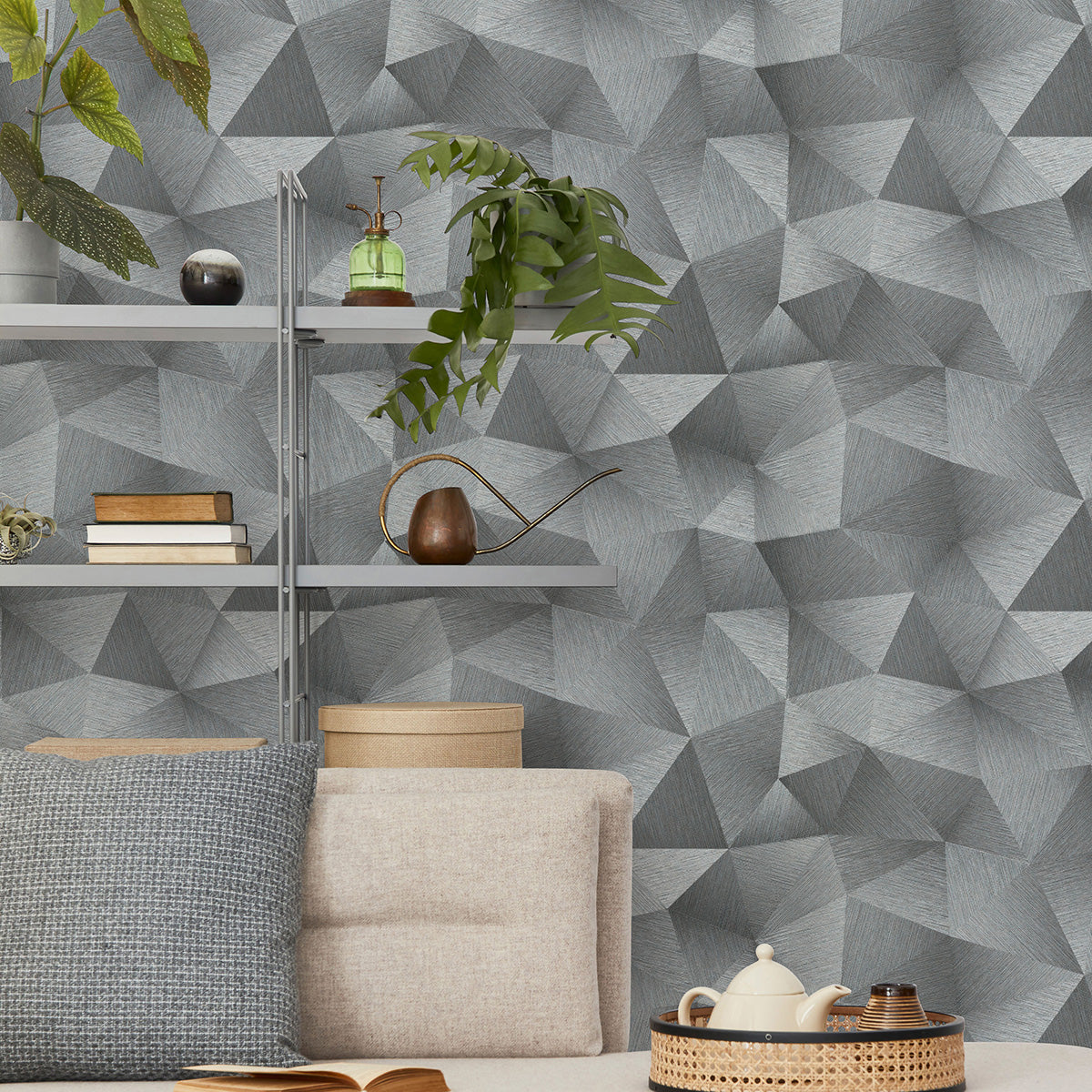 ТАПЕТ ПРОЛЕТ 3D ДИАМАНТ СРЕБРО