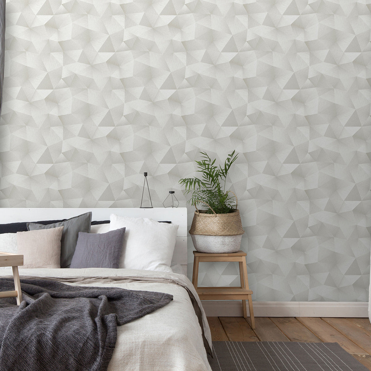 ТАПЕТ ПРОЛЕТ 3D ДИАМАНТ СИВО-КРЕМ