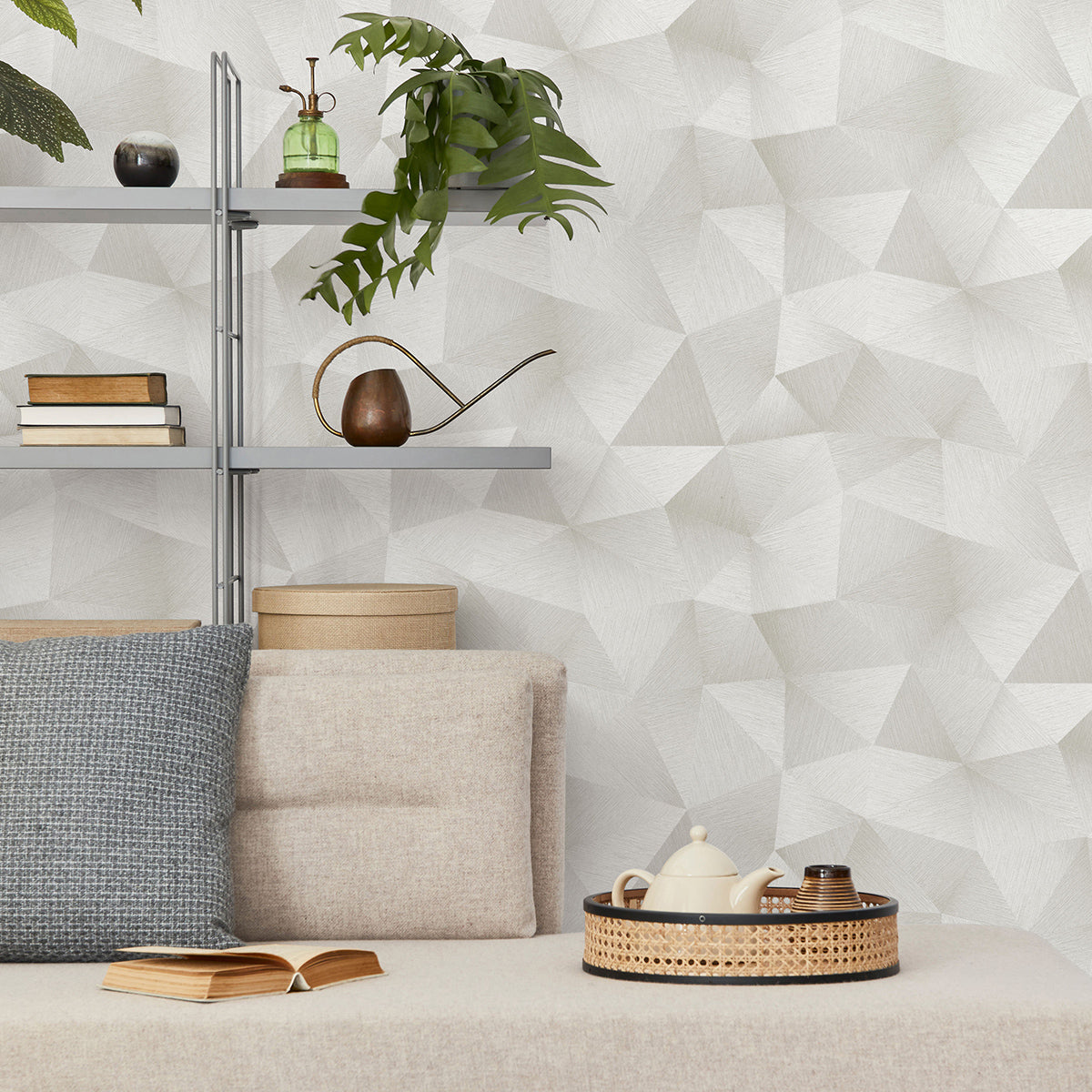 ТАПЕТ ПРОЛЕТ 3D ДИАМАНТ СИВО-КРЕМ