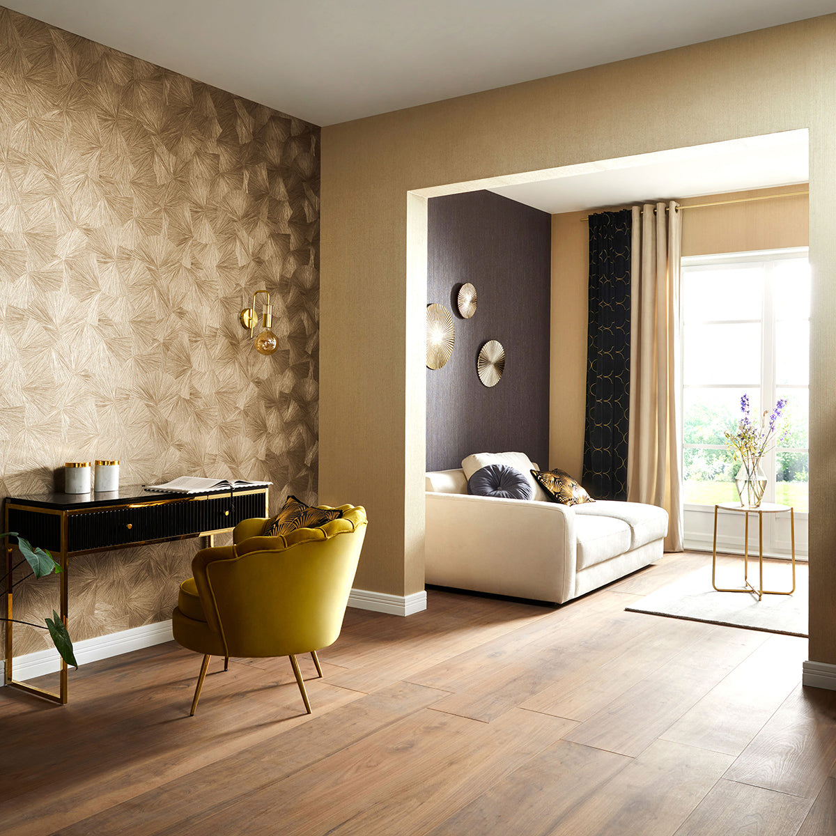 ТАПЕТ ПРОЛЕТ 3D ВЕТРИЛО ЗЛАТНО