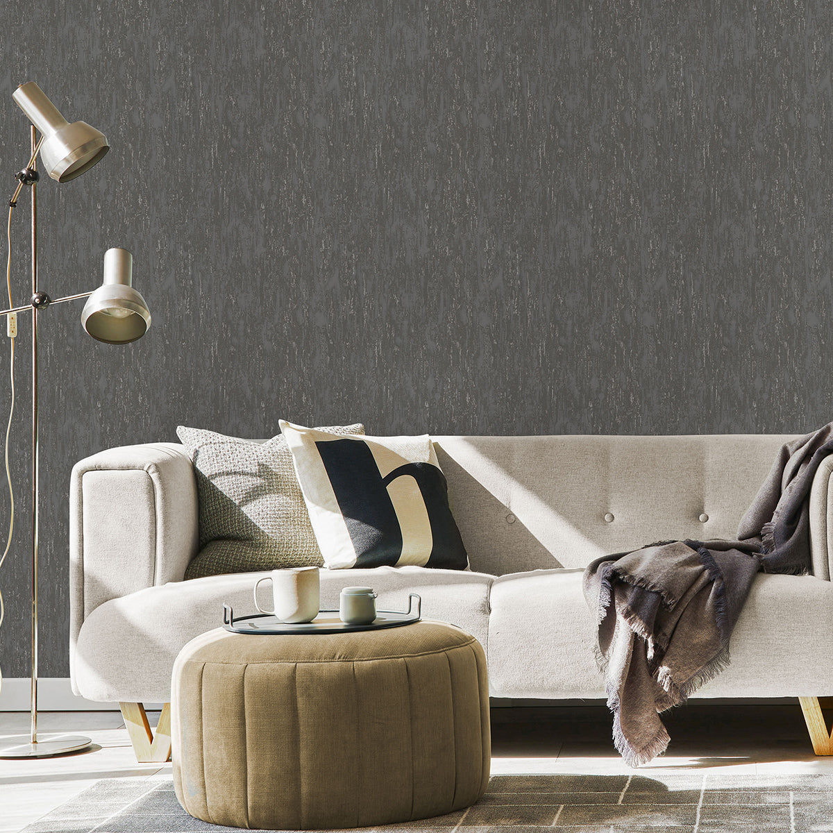 Тапет Лято мазилка сиво