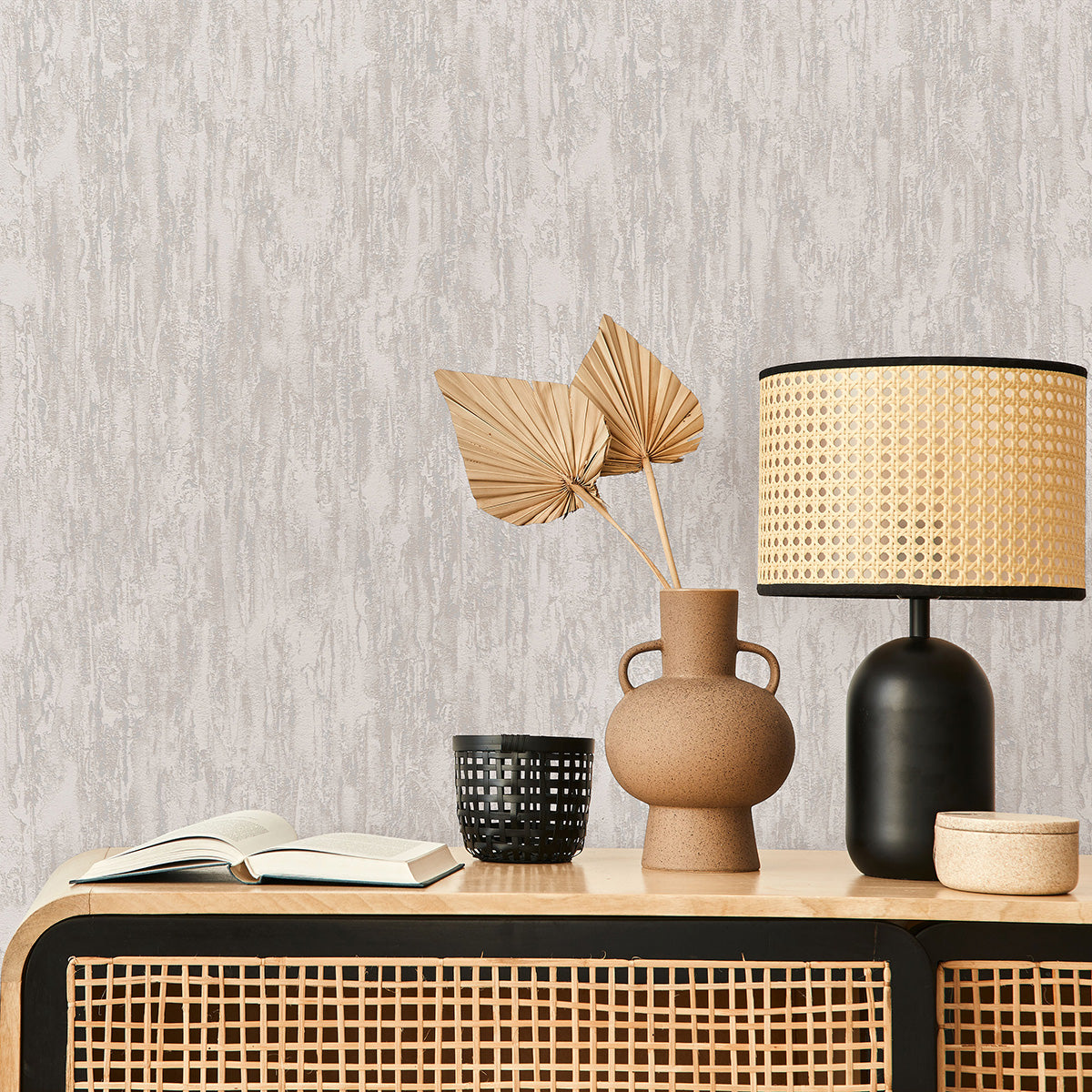 Тапет Лято мазилка беж-сиво