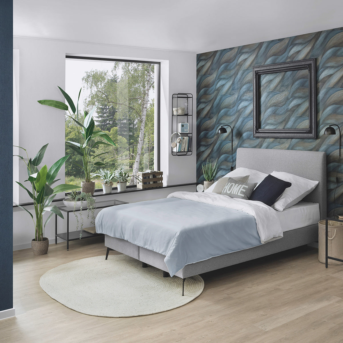 ТАПЕТ ПРОЛЕТ 3D ВЪЛНИ СИНЬО