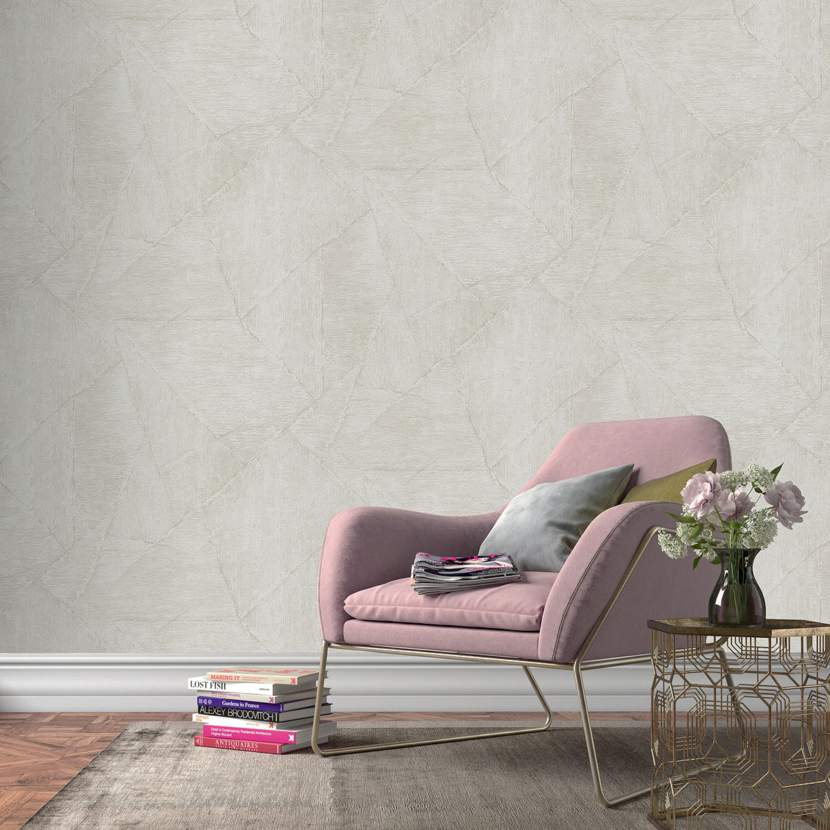 Тапет Пролет мазилка плочи беж