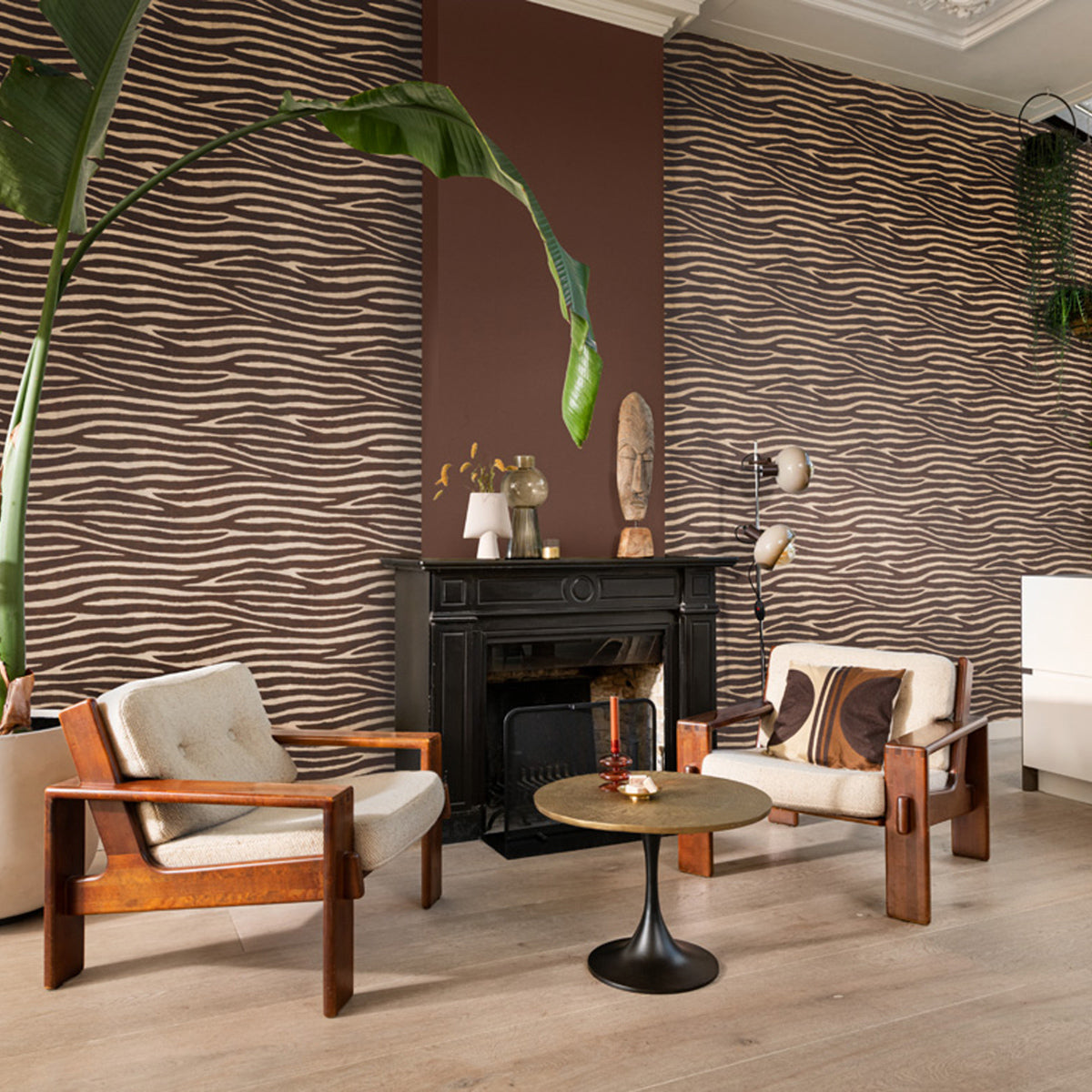 ТАПЕТ НАСТРОЕНИЕ КОЖА ЗЕБРА КАФЯВО