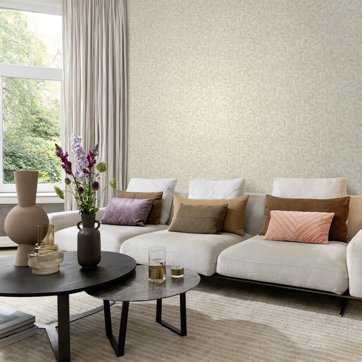 ТАПЕТ НАСТРОЕНИЕ КЛОНКИ МЕТАЛИК КРЕМ