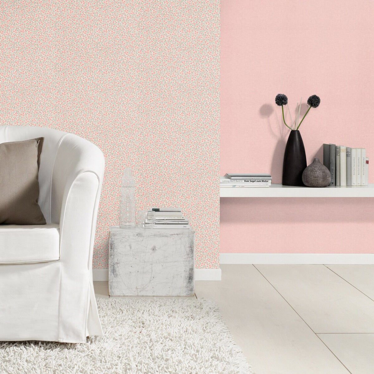 ТАПЕТ НАСТРОЕНИЕ АКВАРЕЛ РОЗОВО