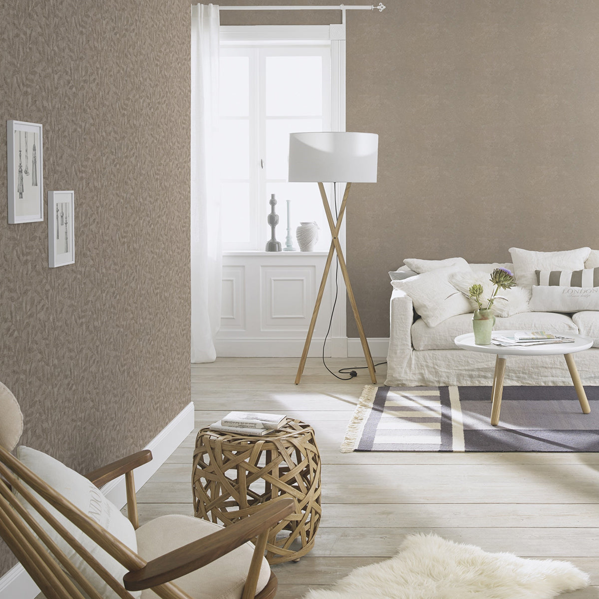 ТАПЕТ НАСТРОЕНИЕ КЛОНКИ МЕТАЛИК ТАУПЕ