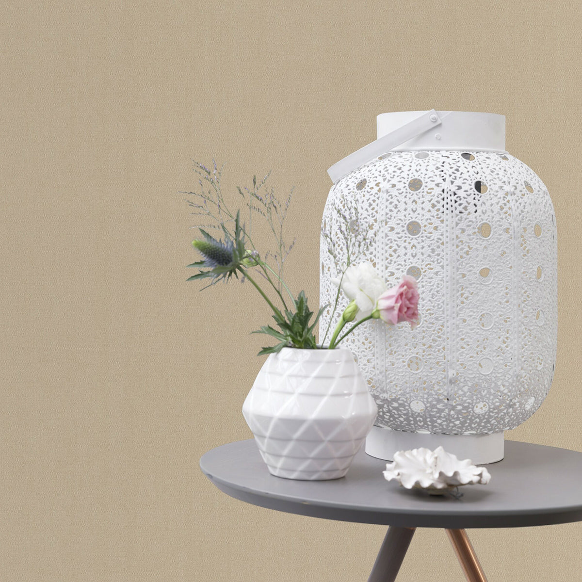 ТАПЕТ НАСТРОЕНИЕ ТЕКСТИЛ ТЪМЕН БЕЖ