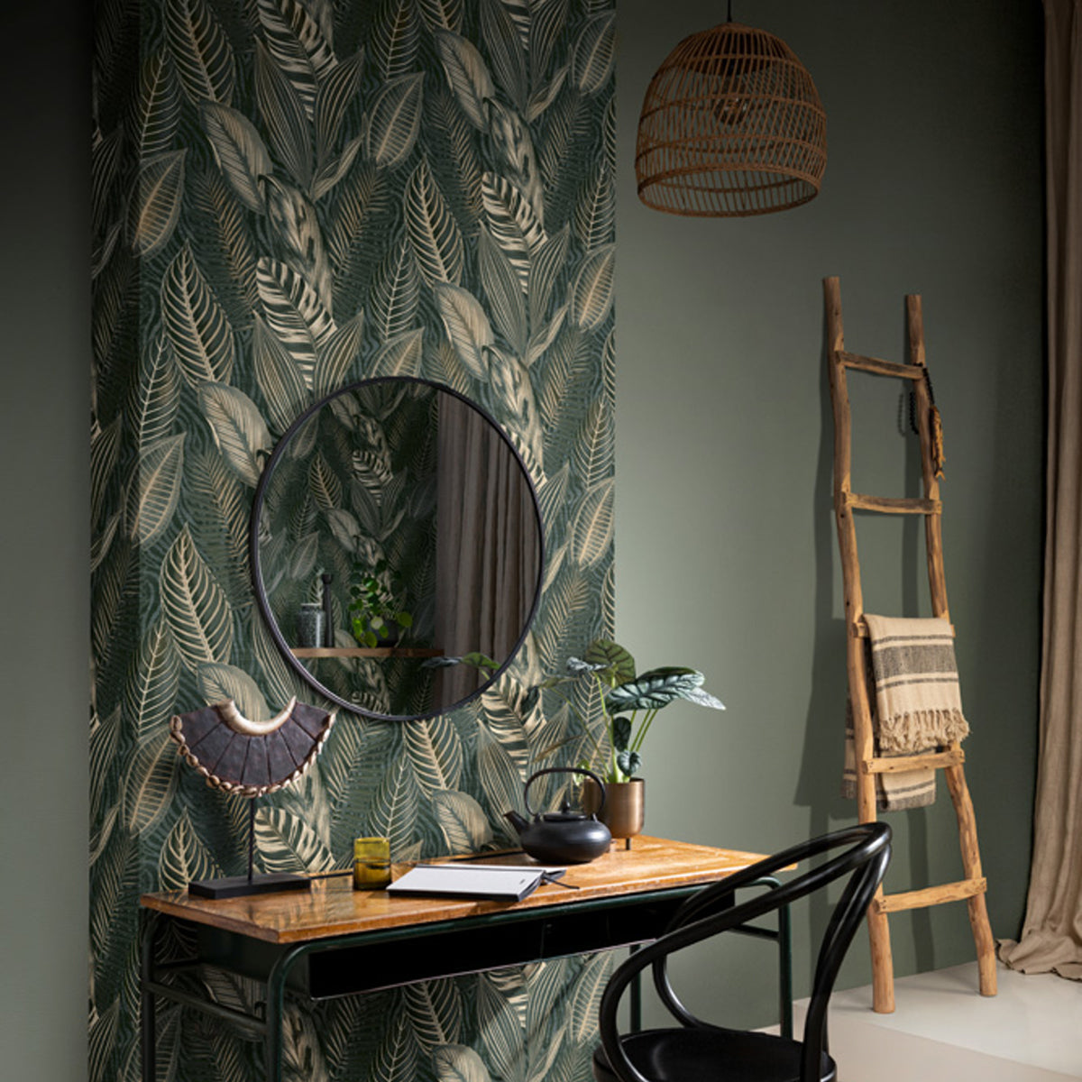 ТАПЕТ НАСТРОЕНИЕ КОЖА ЗЕЛЕНО