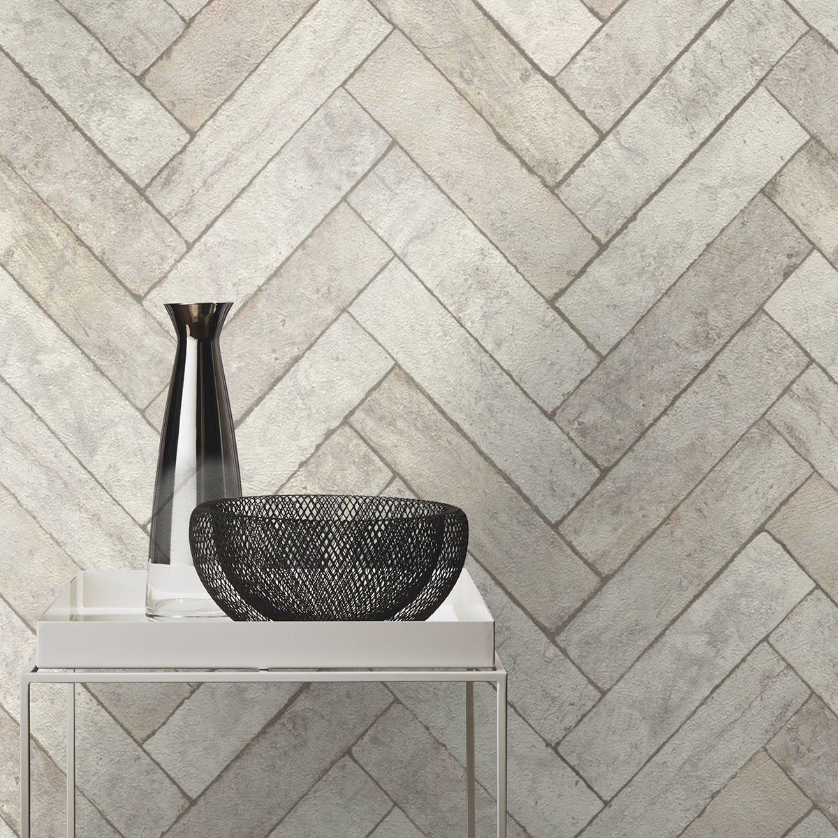 ТАПЕТ НАСТРОЕНИЕ ПЛОЧКИ ЗИГЗАГ СИВО