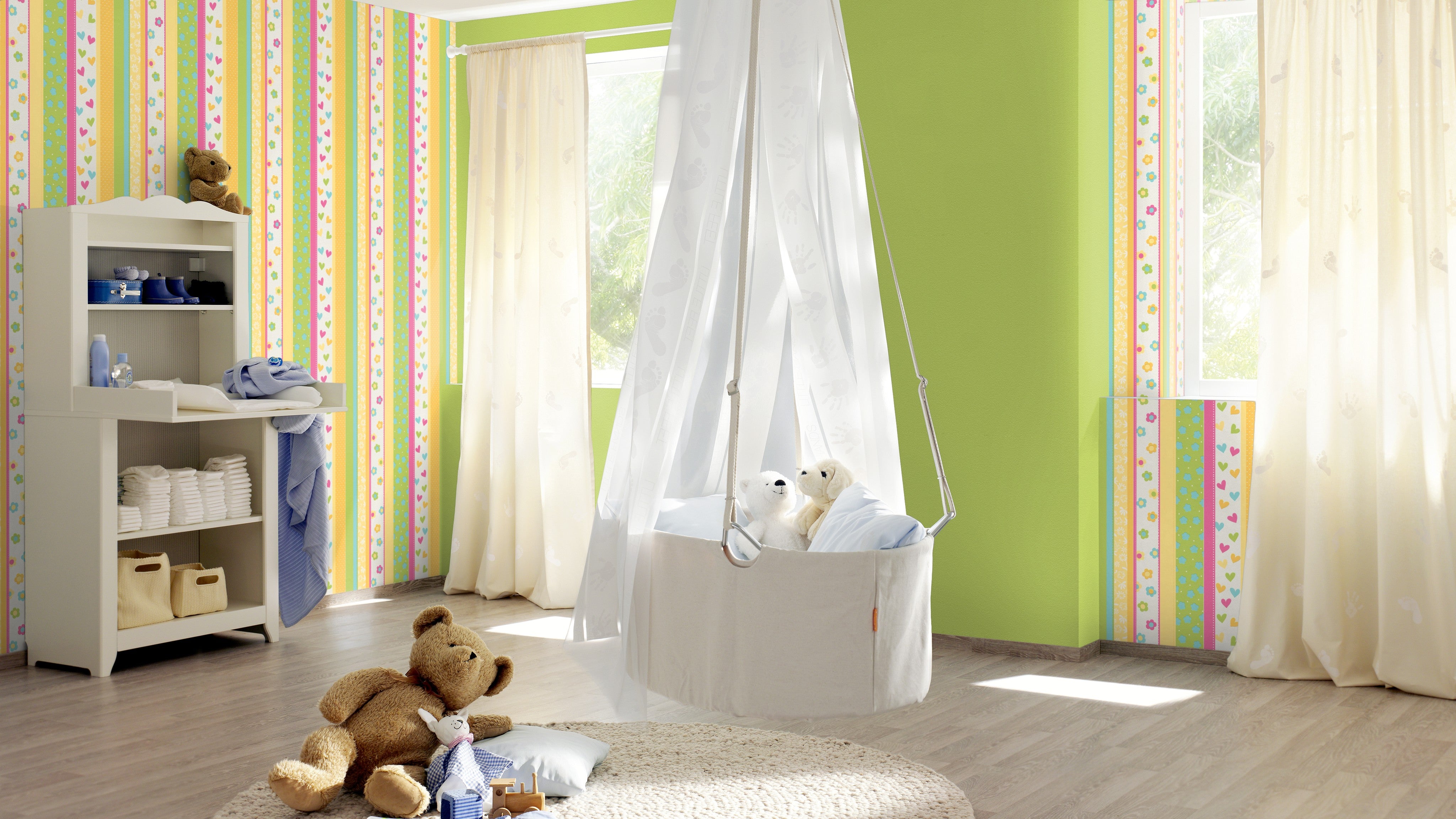 ТАПЕТ НАСТРОЕНИЕ РЕЛЕФНА МАЗИЛКА ЖЪЛТО-ЗЕЛЕНО