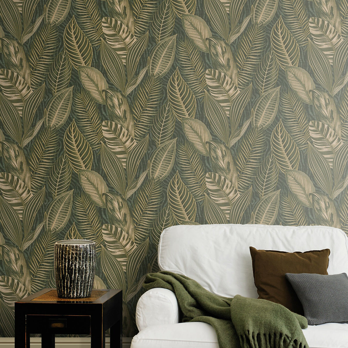 ТАПЕТ НАСТРОЕНИЕ ЕКЗОТИЧНИ ЛИСТА ЗЕЛЕНО