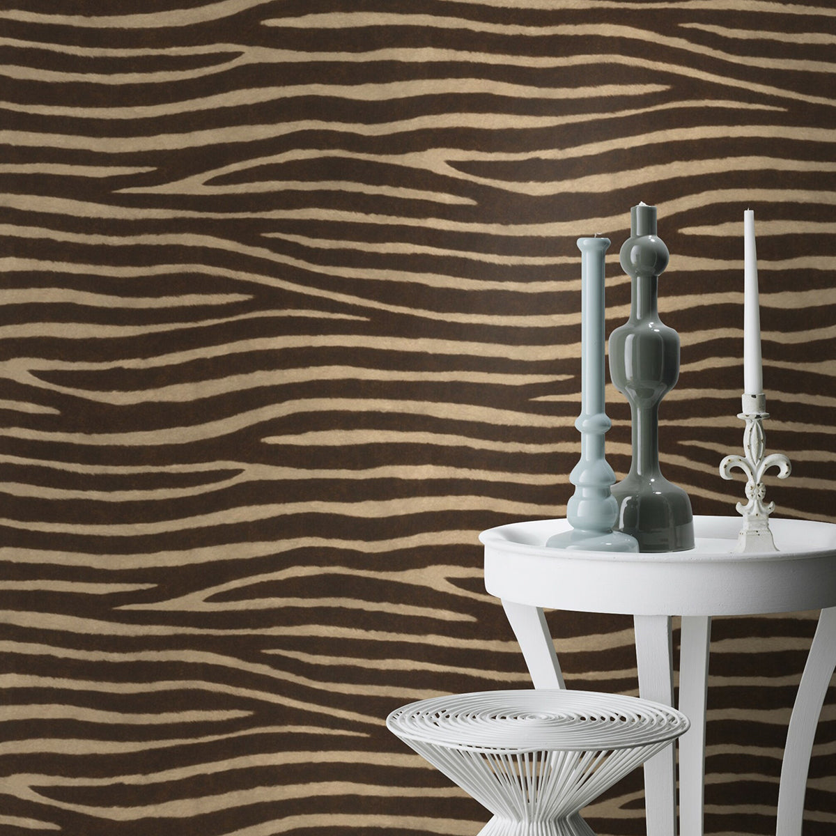 ТАПЕТ НАСТРОЕНИЕ КОЖА ЗЕБРА КАФЯВО