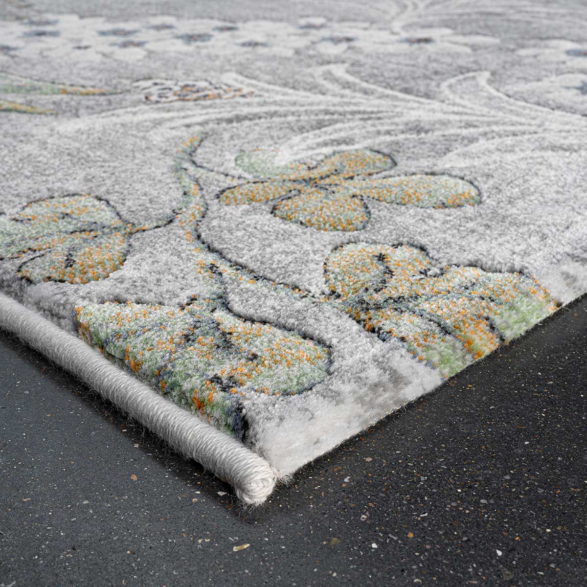 Килим Argentum - диви цветя сиво