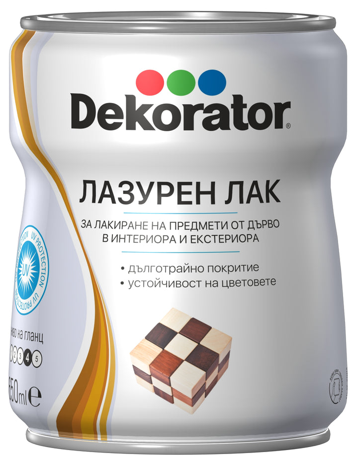 Лазурен лак за дърво декоратор
