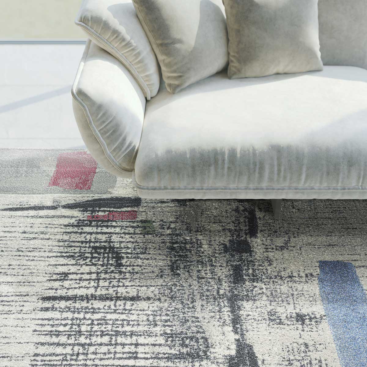 Килим Infinity сив абстракт картина крем