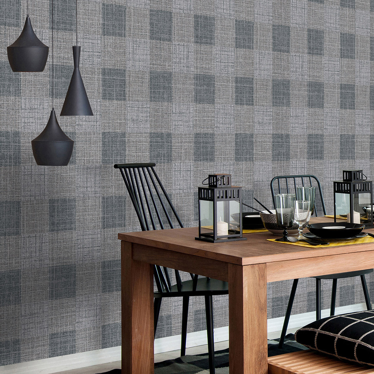 Тапет Лято квадрати тъмносиво