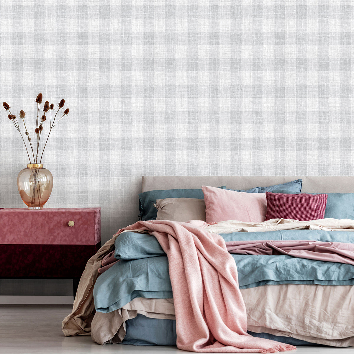 Тапет Лято квадрати светлосиво